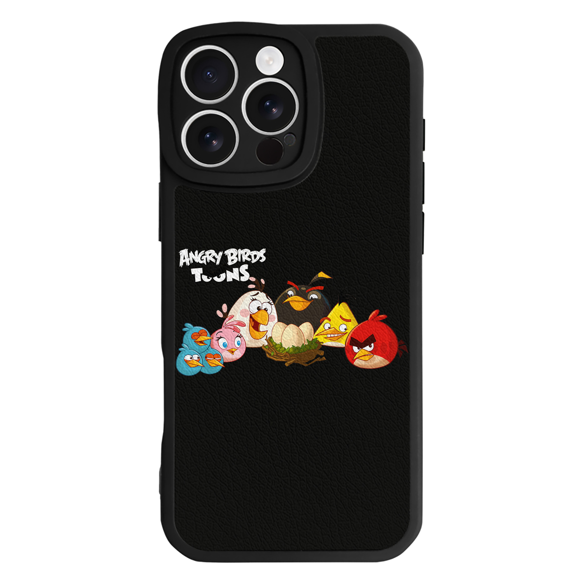 （画像用） Angry Birds アングリーバード 【iPhone 16シリーズ対応】シリコンスマホケース（レザー調） 材質：シリコン
